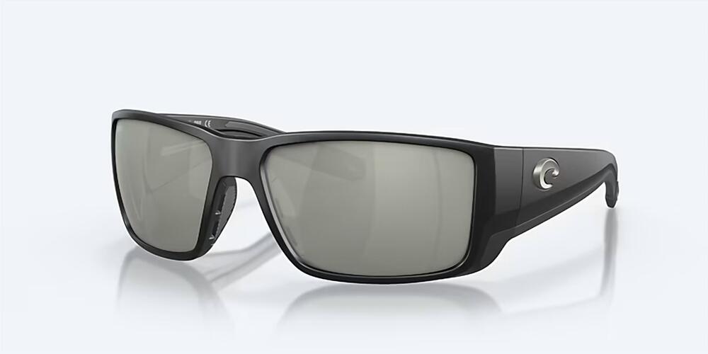 NEW COSTA DEL MAR men's blackfin pro sunglasses in matte black gray silver mirro
